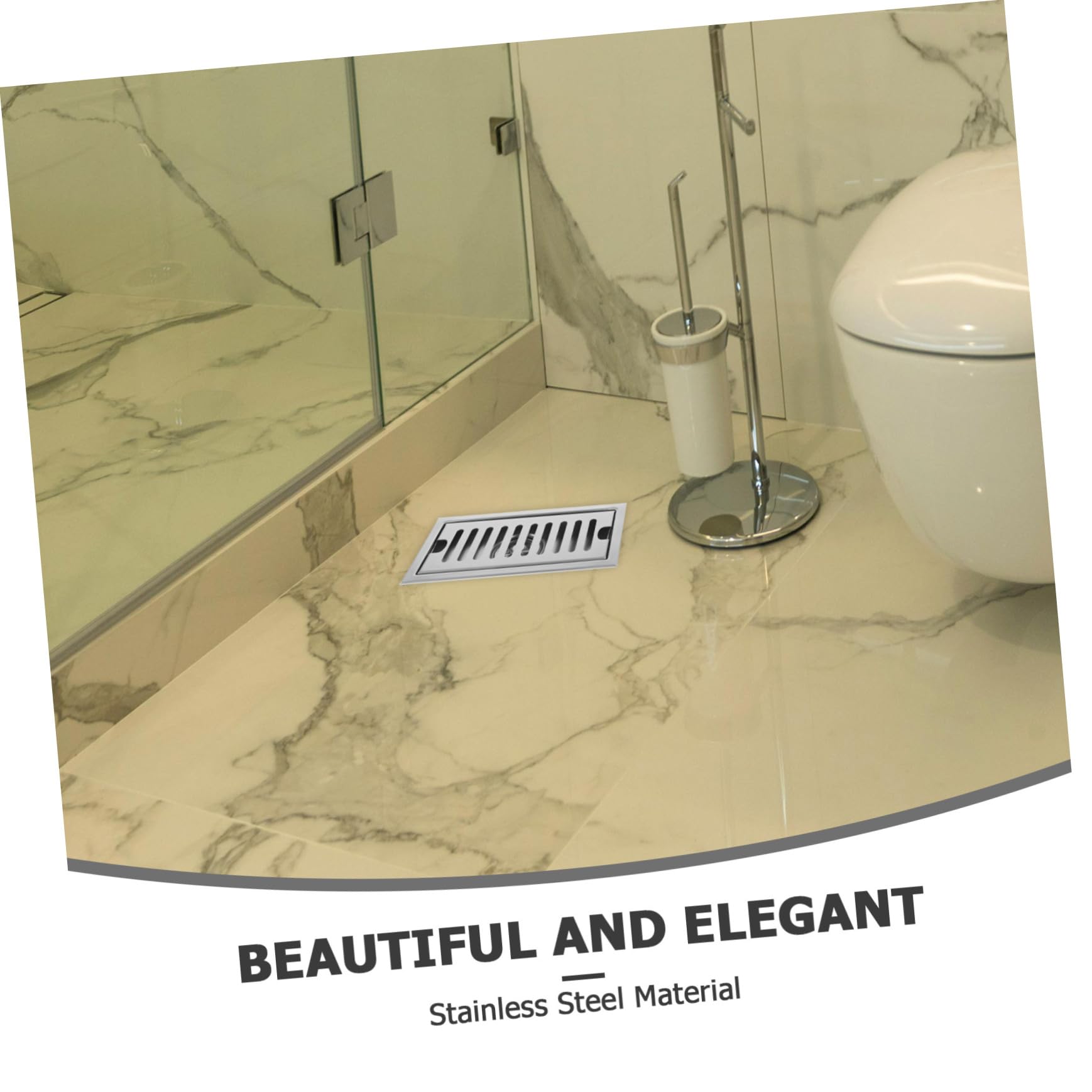 Homoyoyo Desagüe De Piso De Acero Inoxidable Cubierta De Colador De Pelo Colector De Cocina Colador De Fregadero Brida De Ducha Rejilla Extraíble Colador De Drenaje Lineal para Baño