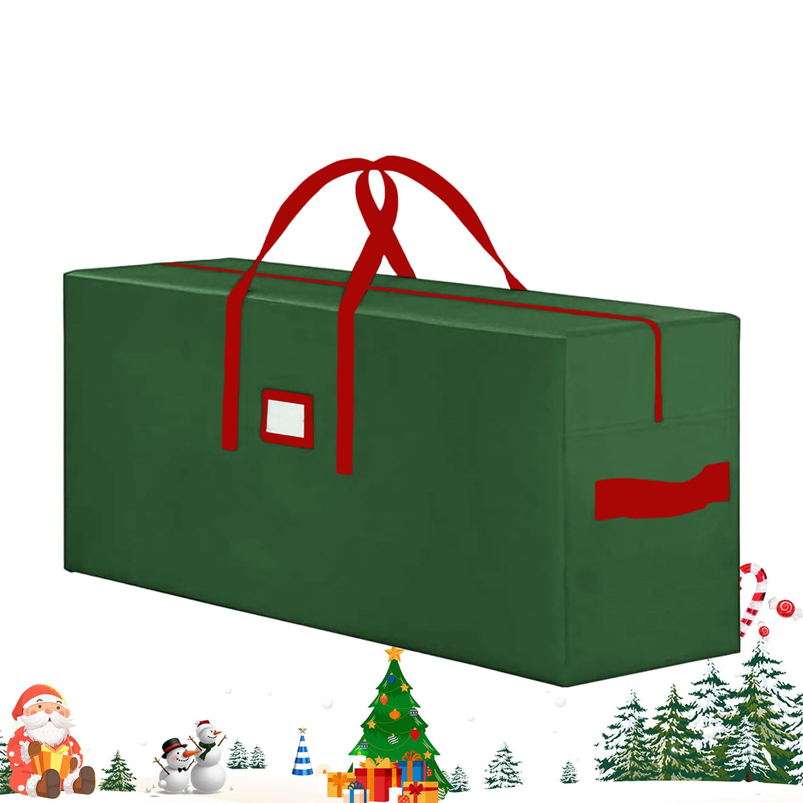 Scatola portaoggetti per albero di Natale, con manici rinforzati, grande contenitore natalizio, per viaggi, università, cucina, camera da, garage, imballaggio, soggiorno, trasloco, campeggio
