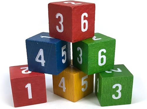 Miniatura 2 de EAI Education Cubos de números de madera - Juego de 12