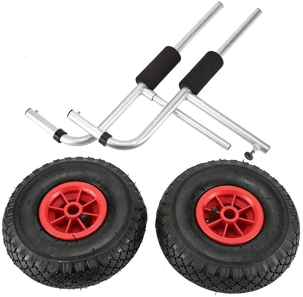 Carrello per Kayak, Carrello per Canoa per Barche, Telaio in Alluminio Resistente per Trasporto rimorchio Dolly con Ruota da 10 Pollici