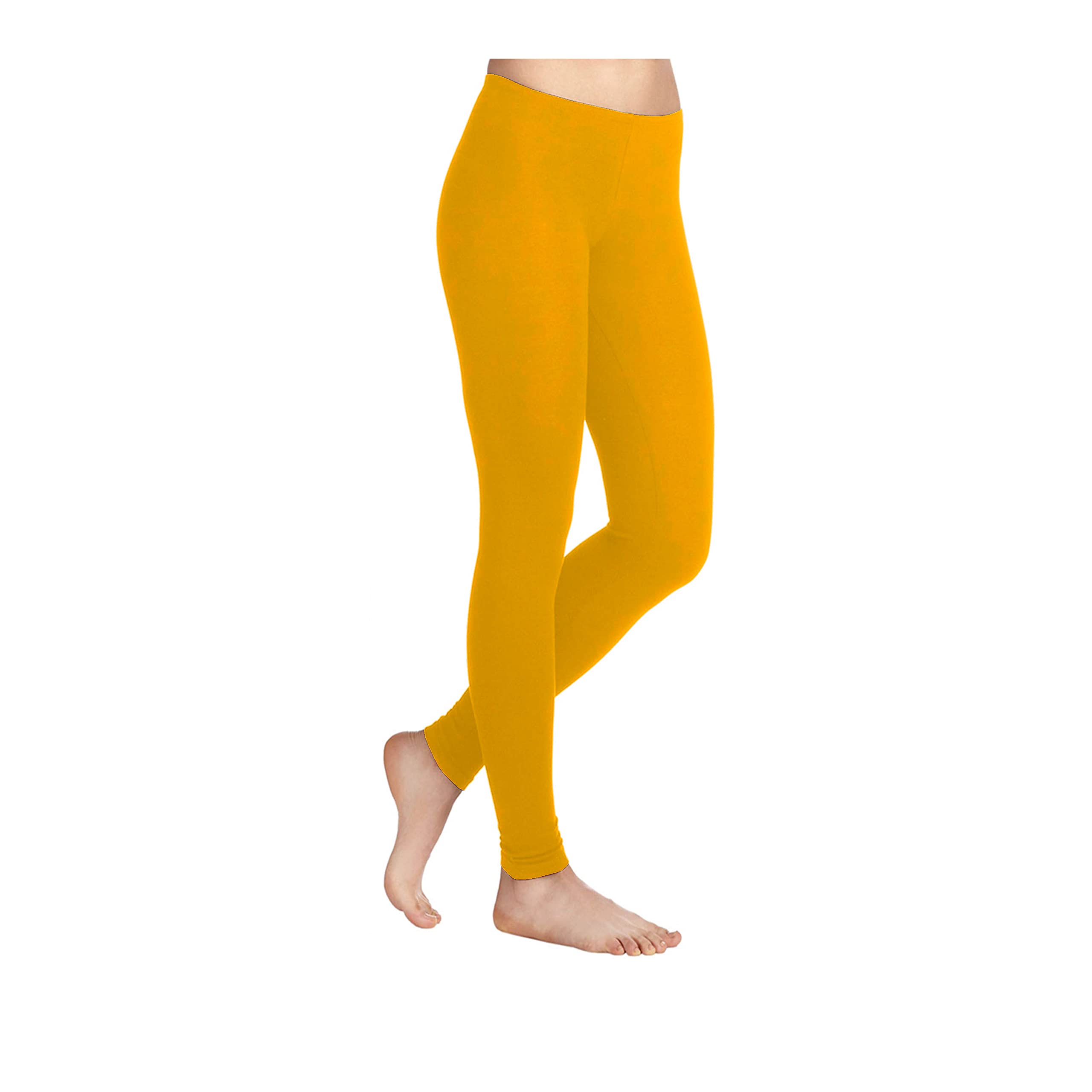 Missloved Plain Stretchy Viscose Elastane Leggings Sizes UK 8-26 * 30 Colours * Orange