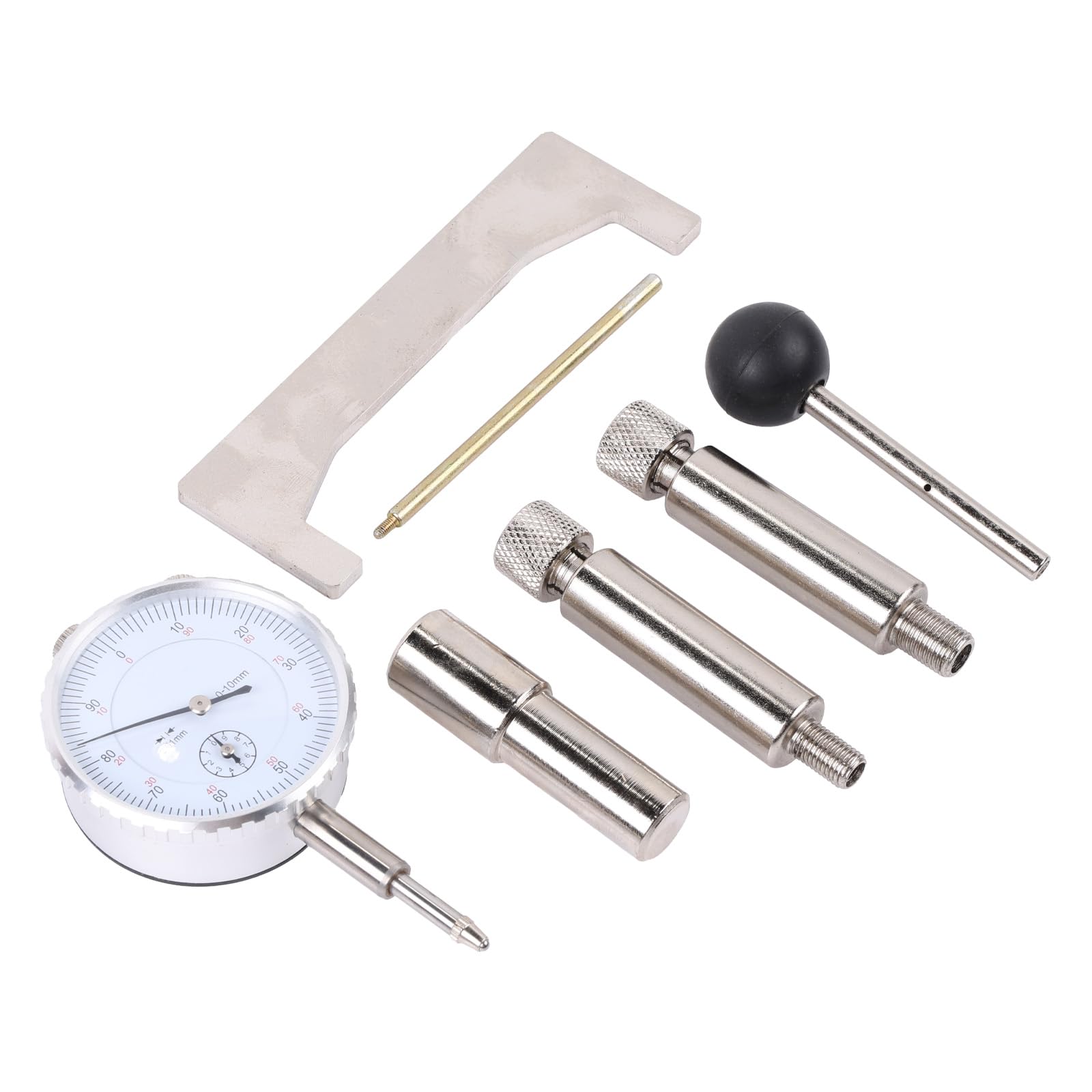 7 piezas de bomba de inyección, herramienta de ajuste, reloj comparador, herramienta de ajuste para bomba de inyección, juego de reparación de bombas de inyección, juego de conectores de