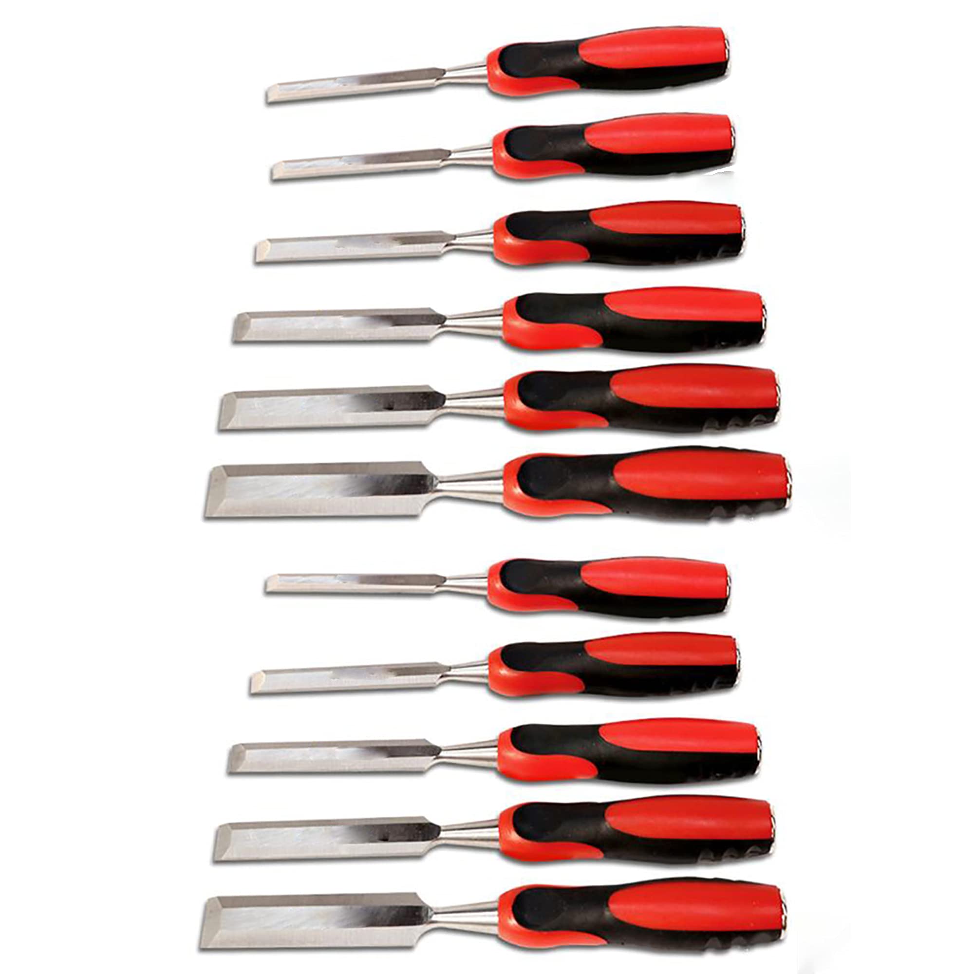 Cinceles para madera con borde biselado kit de 11 piezas de acero cromo vanadio