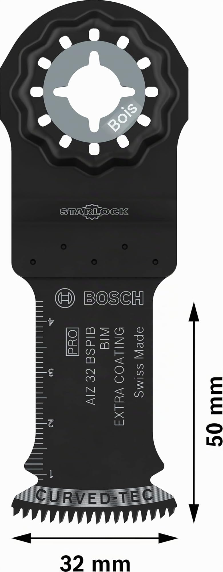 Bosch 5x Lame pour outil multifonctions PRO Multi Material AIZ 32 BSPIB (pour Bois dur, Panneaux plastifiés, Largeur 32 mm, Professional Accessoire Outil multifonction)