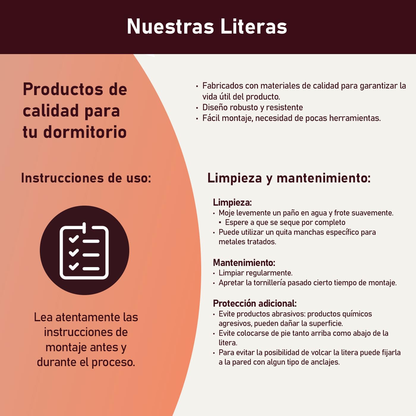 Litera Reforzada Completa con Barandilla y Escalera Metálica, Modelo Tajo, 90x190