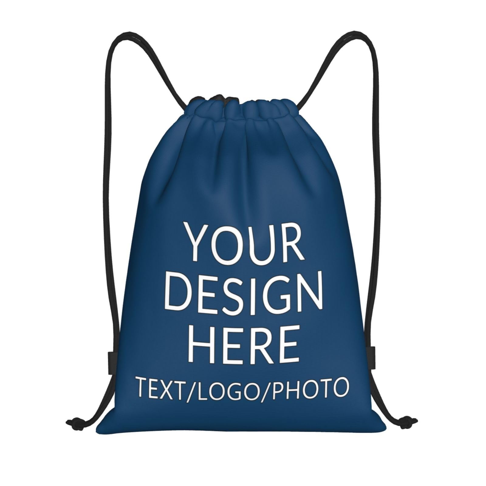 ROHBVMN Personalised Backpack in Bulk ADD Your Logo/Text custom Drawstring Bag for Men and Women, Swimming Bag,Sports Bag,Ideal for Sports and Leisure