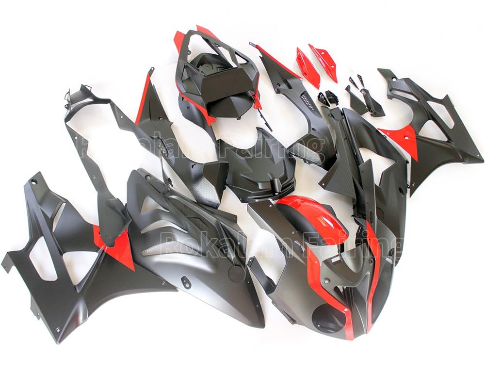 ROKALAM Sportbike S1000RR 2010-2014 Fairings Set For S1000RR 2010 2011 2012 2013 2014 Bodywork Set S 1000RR S1000 RR 10-14 ABS Matte Red Black Fairing Kit (Injection molding)