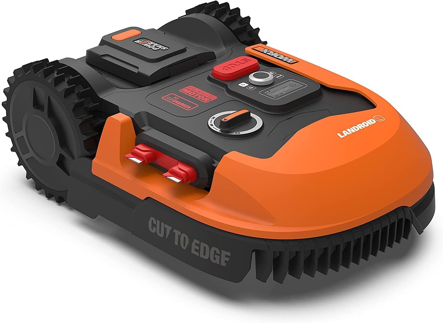 WORX WR165E Robot Rasaerba Landroid Classic M500 2.0 a Batteria Area di Taglia 500Mq - Wifi - Bluethooth - Lama Flottante - Base a Scomparsa - Carica Laterale - Taglia Fino al Bordo