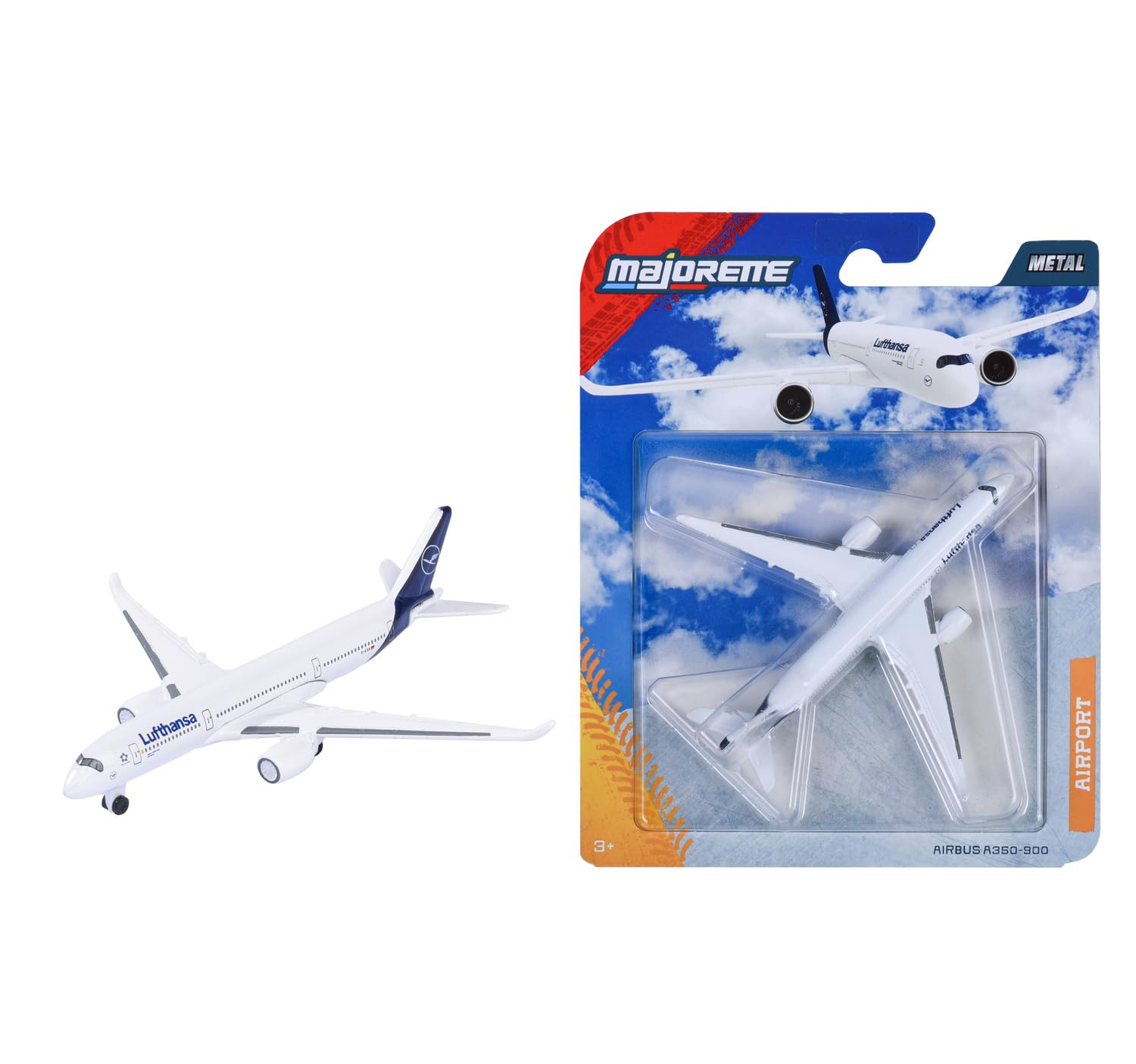 Majorette Airbus A350 Lufthansa – Avion Jouet 11 Cm, Métal Et Plastique, Design Original, Collection Pour Enfants Dès 3 Ans, Fabrication Française