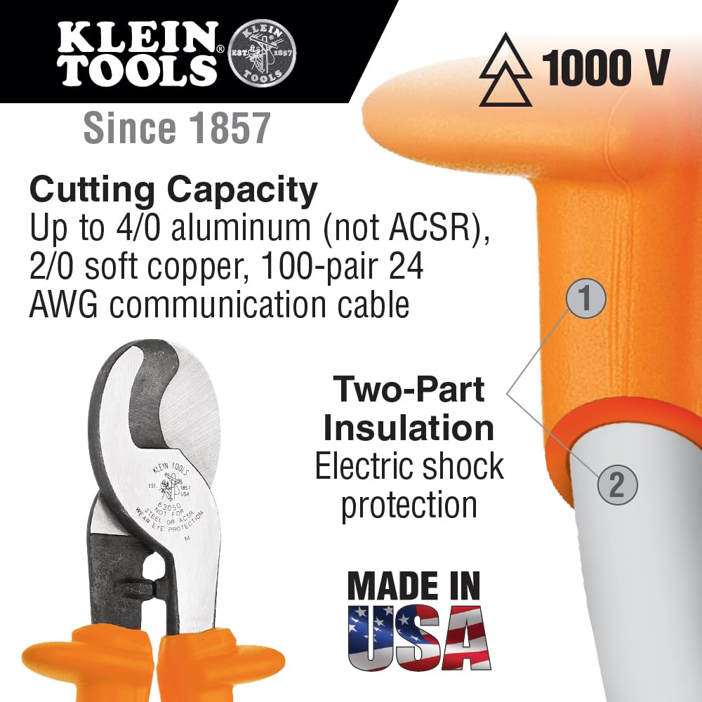 Klein Tools 63050-Ins izolowany przecinak do kabli