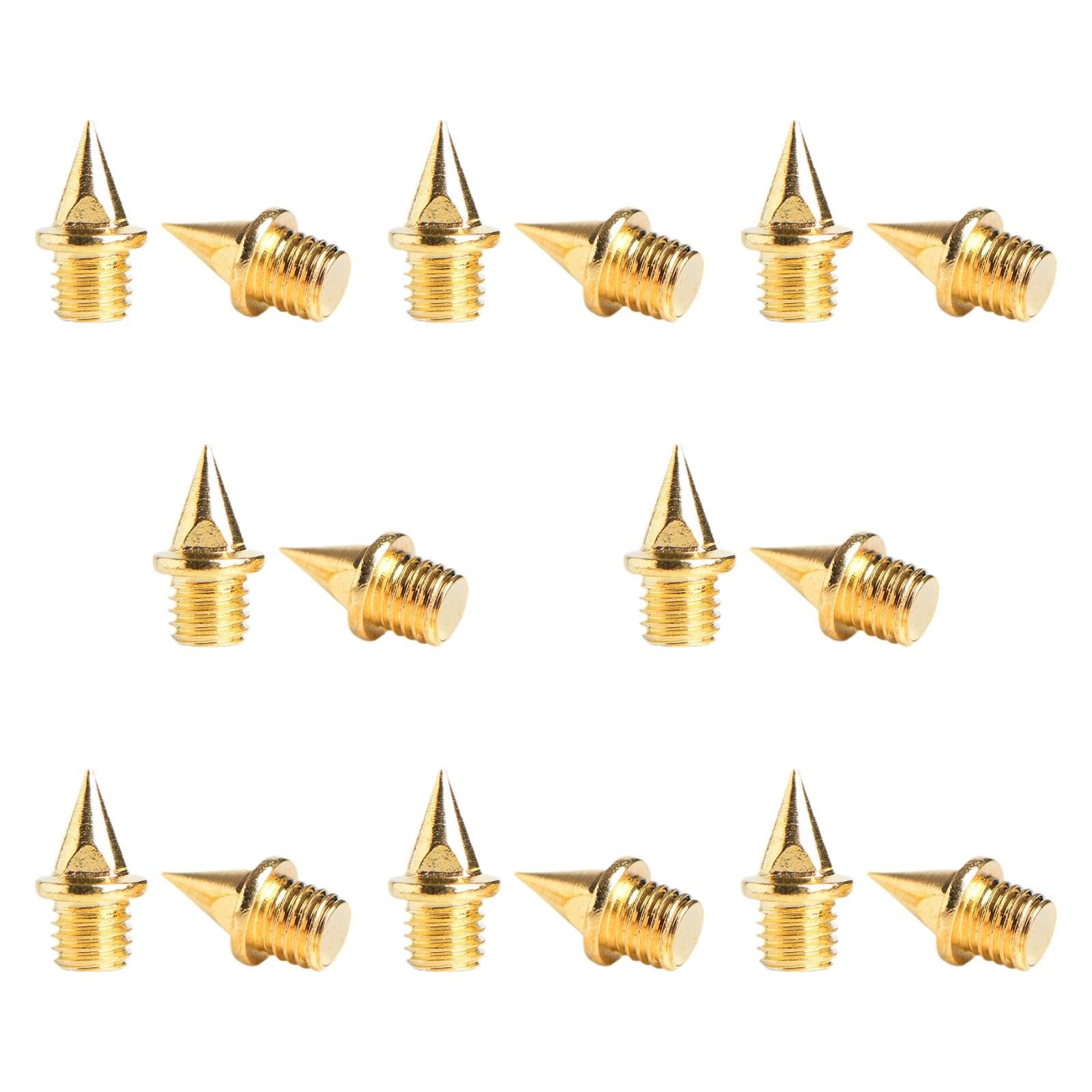 LOOM TREE 16 Pieces Replacement Spikes for Track Shoes 7 mm for Short Distance Running Gold Sharp Nails | 16Track Spikes | Material ~ Steel | Color ~ Gold-picture-17