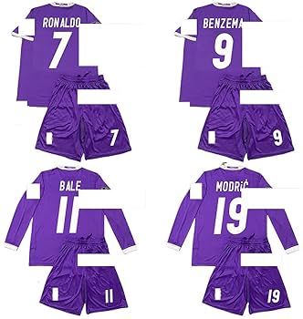 サッカー長袖ユニフォーム⭐︎レアルマドリード⭐︎セルヒオラモス☆襟付き サッカー長袖ユニフォーム⭐︎レアルマドリード⭐︎セルヒオ