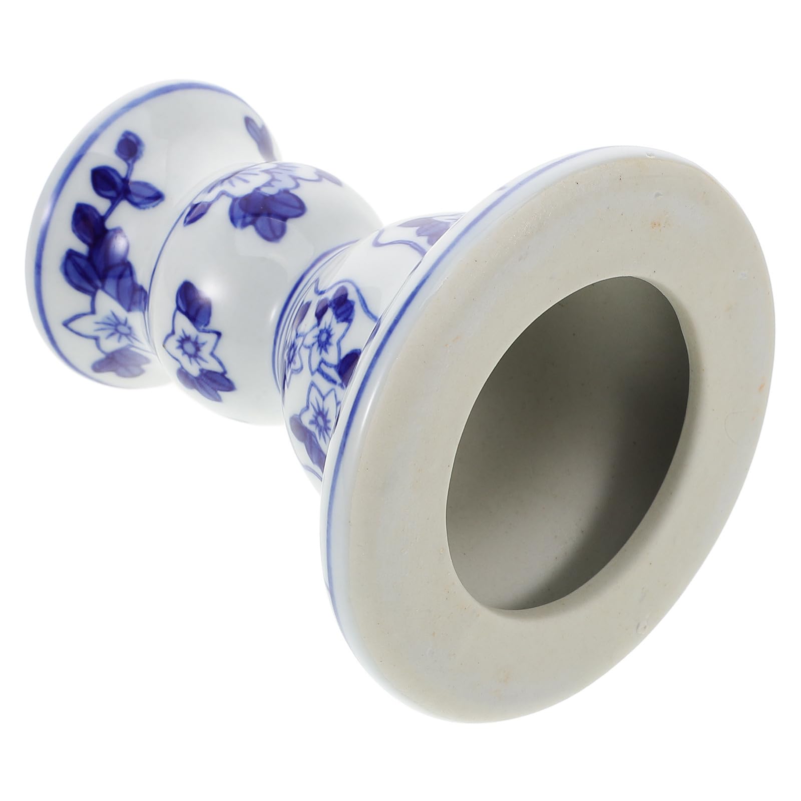 USHOBE Candelabro de Cerámica Azul y White Estilo Clásico, Versátil y Decorativo para Decoración del Hogar en Lugares Románticos y Cafés
