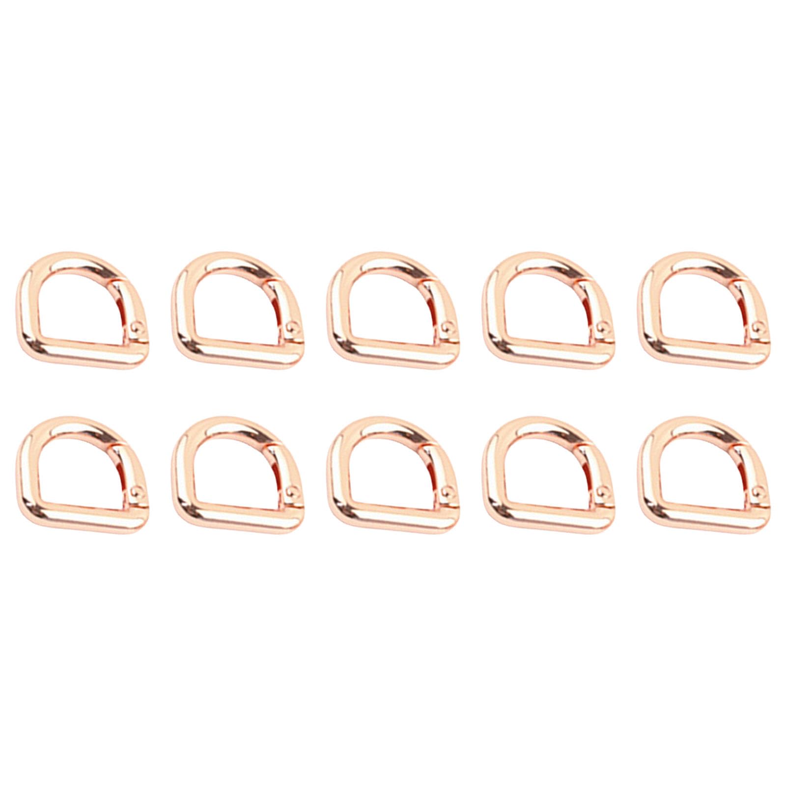 Limtula 10 Pcs D Rings Spring Hooks Keyring Clip Buckles Clasps Clamps Metal Keychain Clip Carabiner for Belt Backpacks