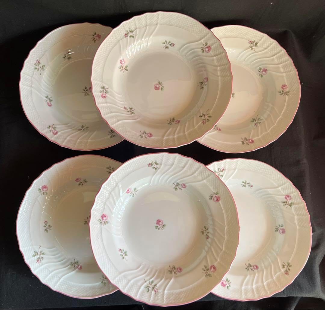 大倉陶園　クラシックローズ 20cmデザート皿　額装 手描き】クラシックローズ 20cmデザート皿