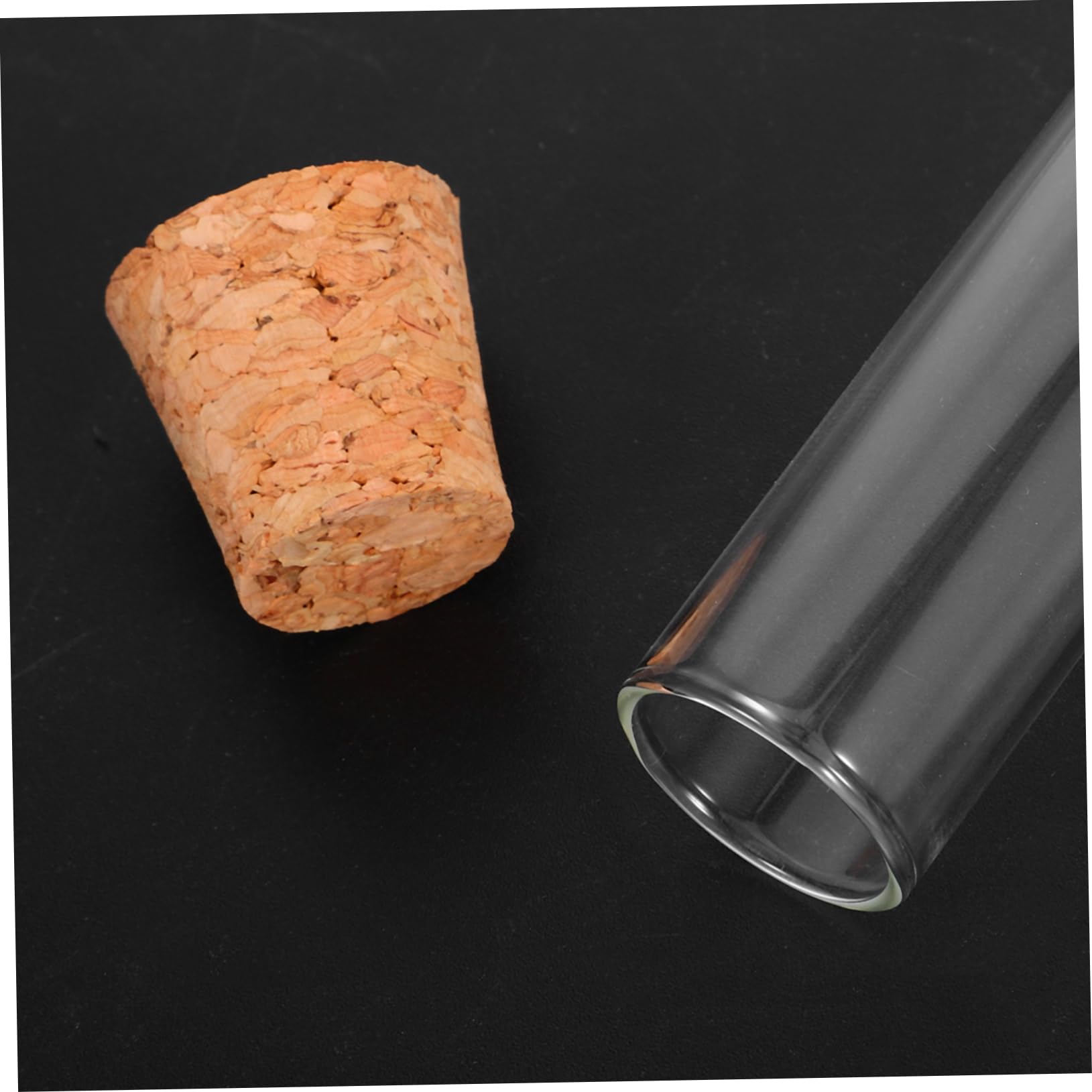 UKCOCO Tubos de prueba claros de cristal 20PCS con los tapones de corcho para el almacenamiento líquido del polvo de los experimentos científicos 20 x 150