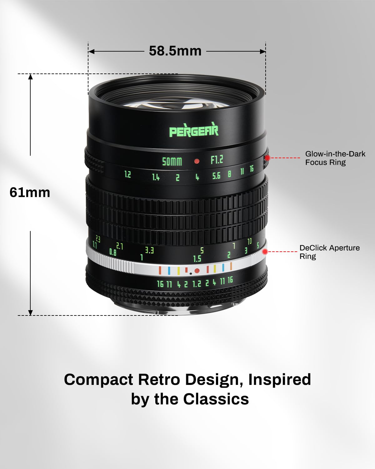 Amazon.co.jp: Pergear 50mm F1.2 APS-C RFマウント 単焦点レンズ