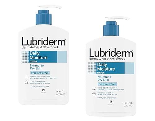 lubriderm Daily Moisture Loción Piel Normal a Seca no grasa 16ounce paquete de 2 por lubriderm