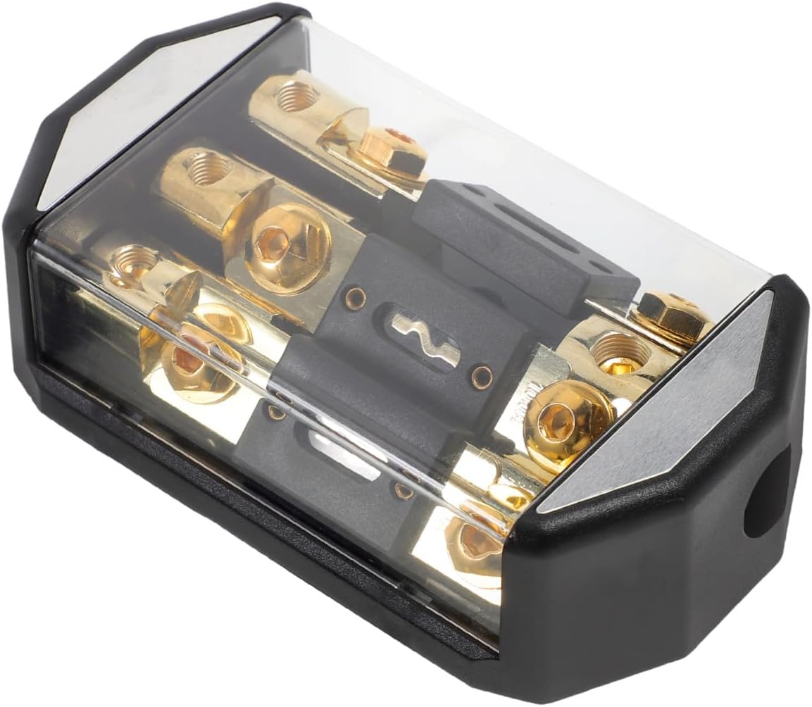 MAGICLULU Auto Audio Fuse Holder Way Block for Car Amplifier Easy Installation Safety for Automotive Sound System Compatible Car Models