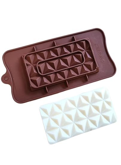 1 Cavity Triangle Diamond Bar Shape Silicone Chocolate Mold (SBCM-703)