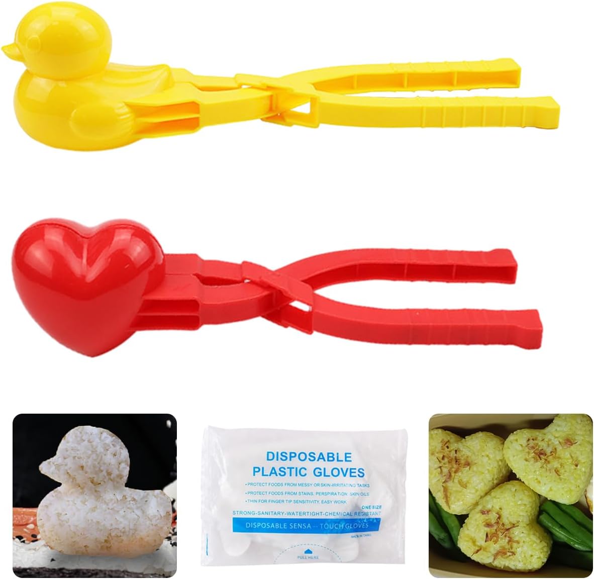 Amazon.com | 2 Pcs Rice Molds for Sushi Making DIY Sushi Molds 3D Rice ...