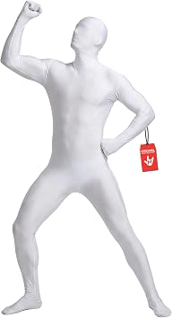 Morphsuit Full Body Costume - White, M | Original Bodysuit for Adults & Kids | Super Stretch Suit Great for DIY Party Outfit | Halloween, Cosplay, Fancy Dress | For Men & Women