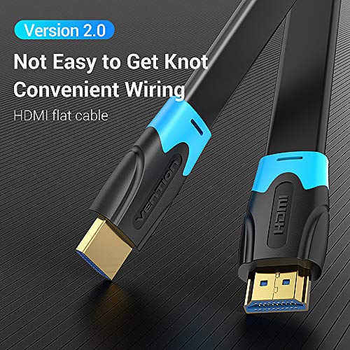 Andoer Vention HDMI2.0 Flat Cable 3D 2160P Fio de dados HDMI para HDTV LCD Projetor HDMI 4K Cabo 1M