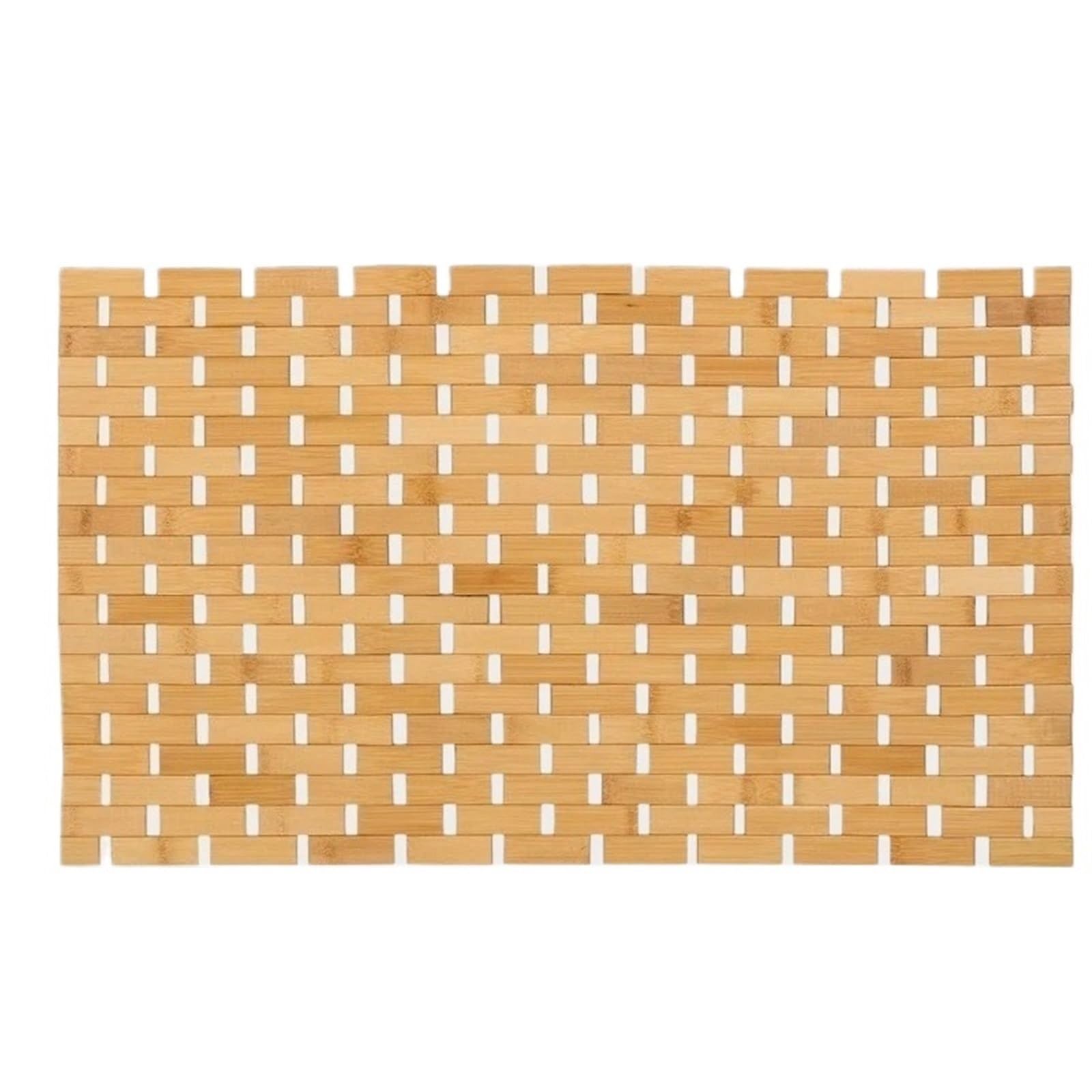 Bath And Shower Mat – Rollable Wooden Slat Design, Easy To Clean And Quick-Drying