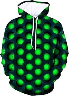 BIISDOST Men's Jogging Sweatshirt: 3D Funny Pullover Jacket Long Sleeve Pullover Hooded Coat Digital Geometric Print Sweatshirt Stylish Blouse Tops Unisex Tracksuit Color Sportswear With Pockets