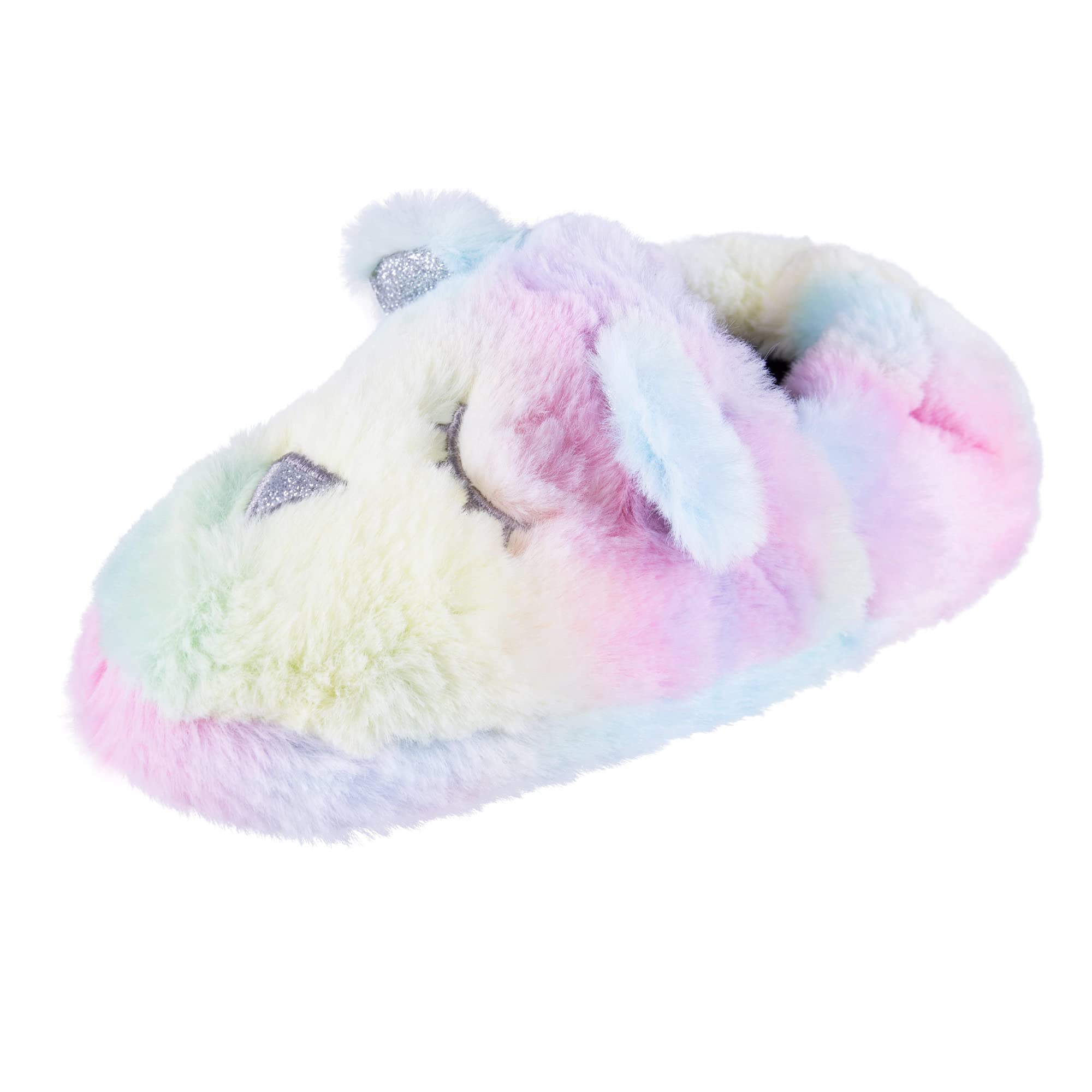 Jessica Simpson Girl's Cute and Cozy Plush Slip on House Slippers with Memory Foam
