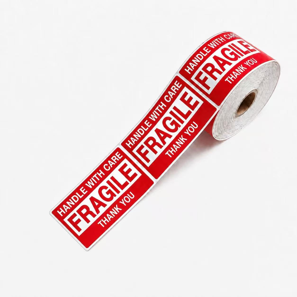 Fragile Stickers, 500 per Roll, 2x3 inches