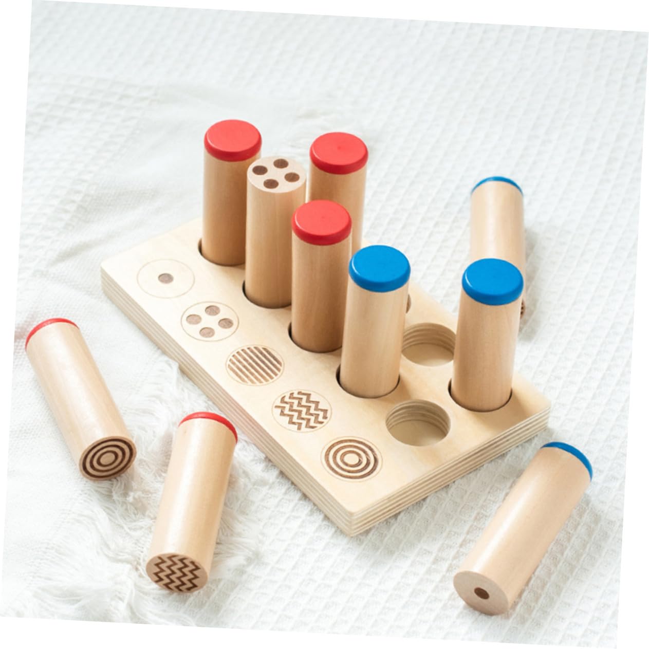 Juguete de Cilindros de Sonido Montessori, 1 Juego de Madera