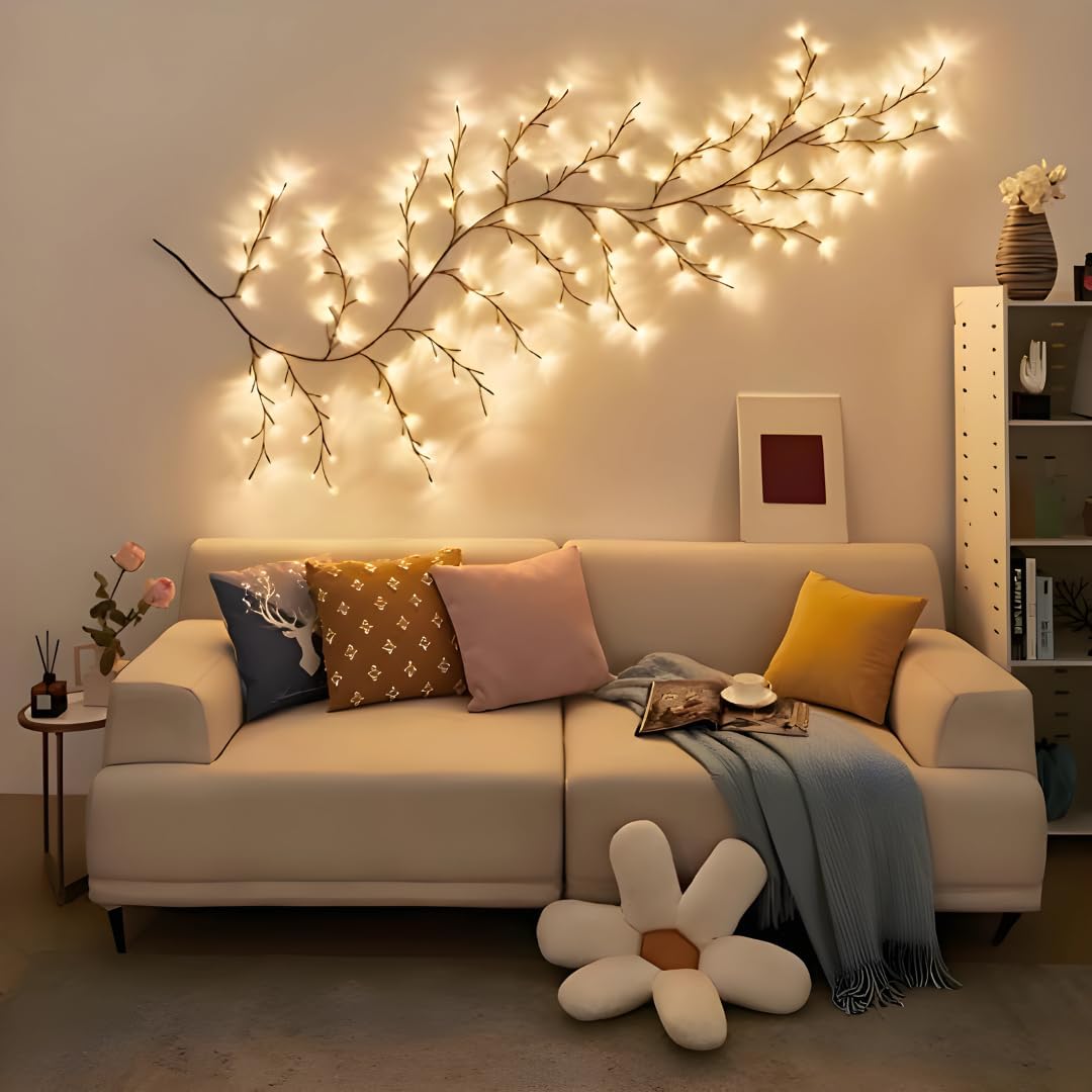 ECOVISTA plastic Enchanted Willow Vine Lights LED Tree Branch Light for Decoration Light Decoration at Home, Bedroom, Wall, Living Room