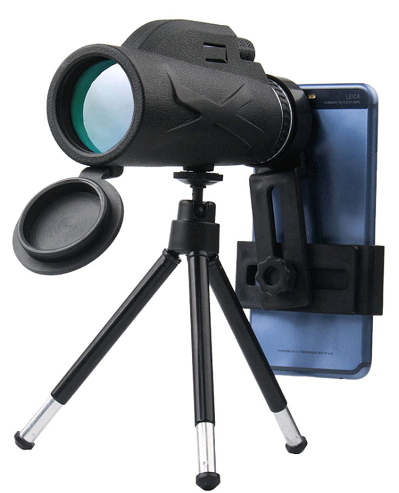 Fankr 80x100 Monocular Telescope High Power Definition, Waterproof Pocket Compact With Smartphone Holder Tripod For Wildlife Bird Watching Hiking Camping