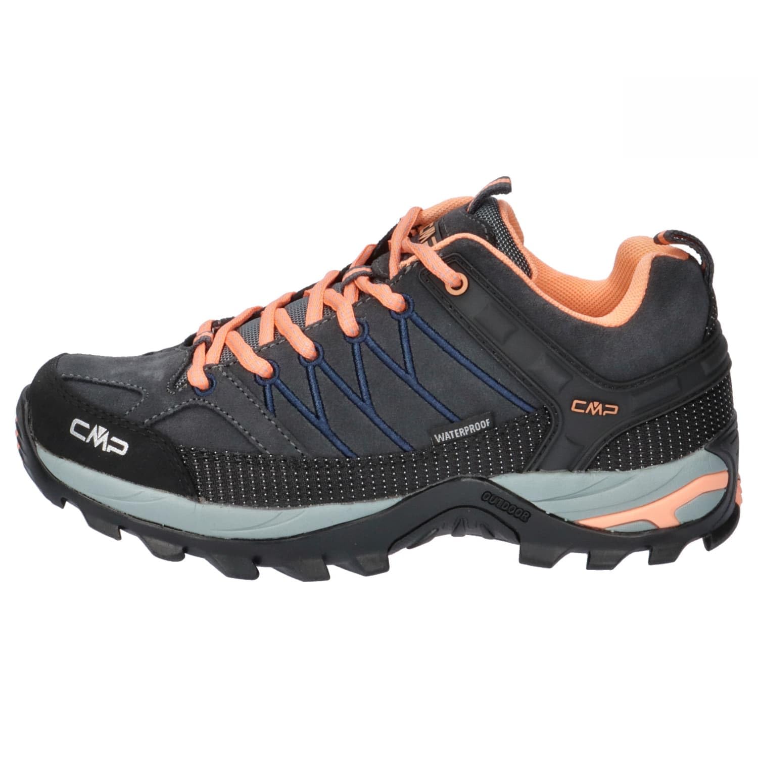 CMP Damen Trekking Schuhe Rigel Low 3Q13246 Antracite-Sunrise 39