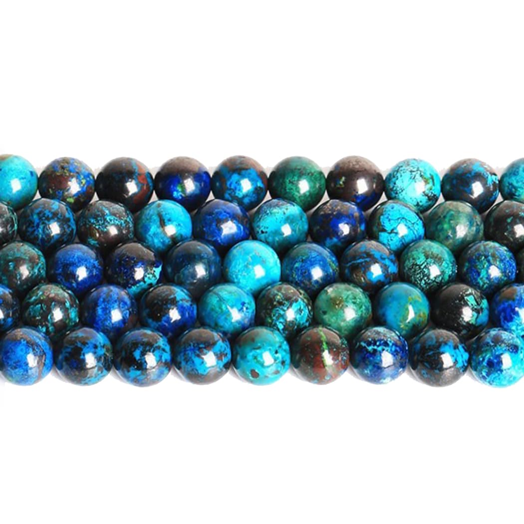 Amazon.co.jp: 【RinmaG207】 【天然保証】アズライトクリソコラ1連 6  