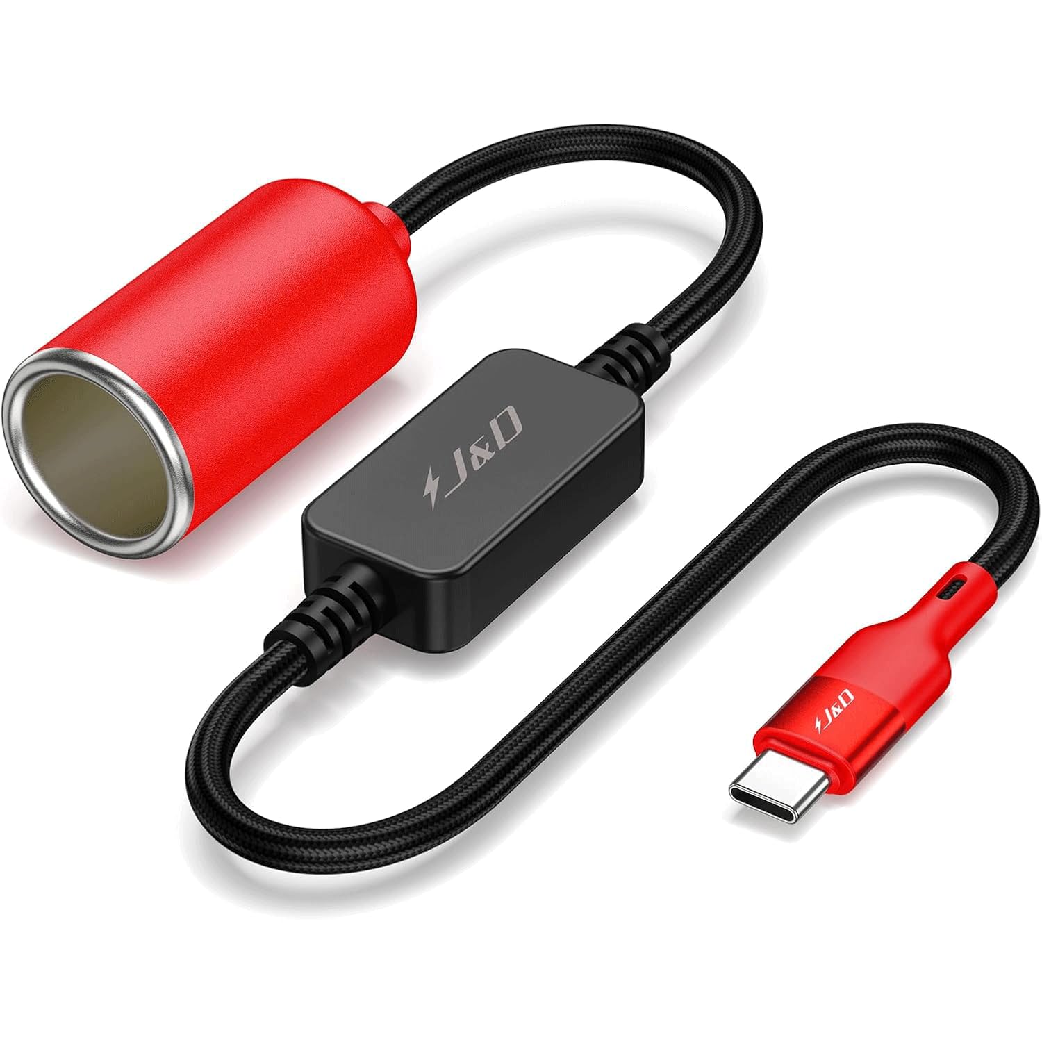 USB-C Auf Zigarettenanzünder Adapter - 12V Konverter Für Auto & Unterwegs | Mit Spannungsanzeige Bis 36W