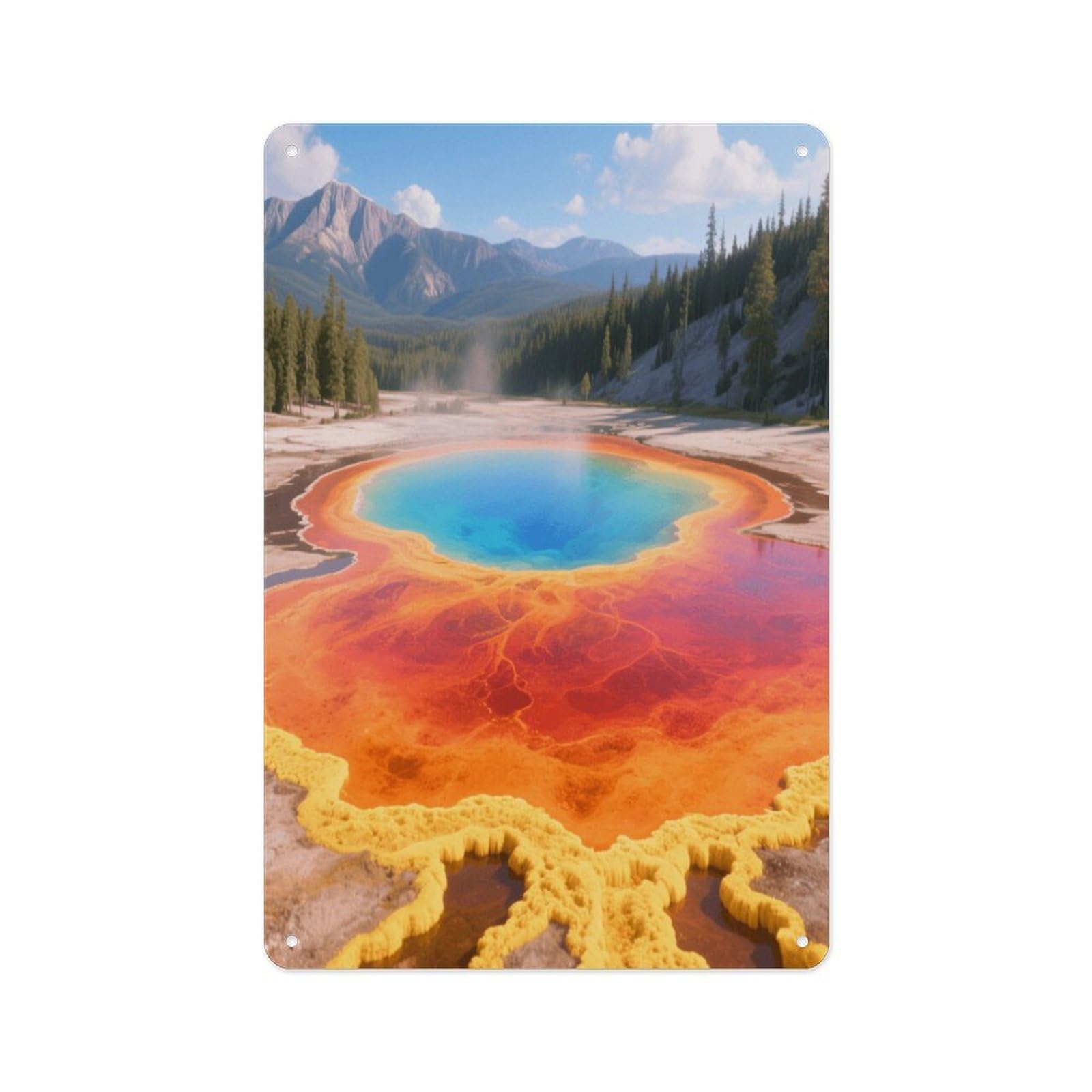 Fekiloot Style Grand Prismatic Springs Wall Decor Metal Signs Tin Signs Poster