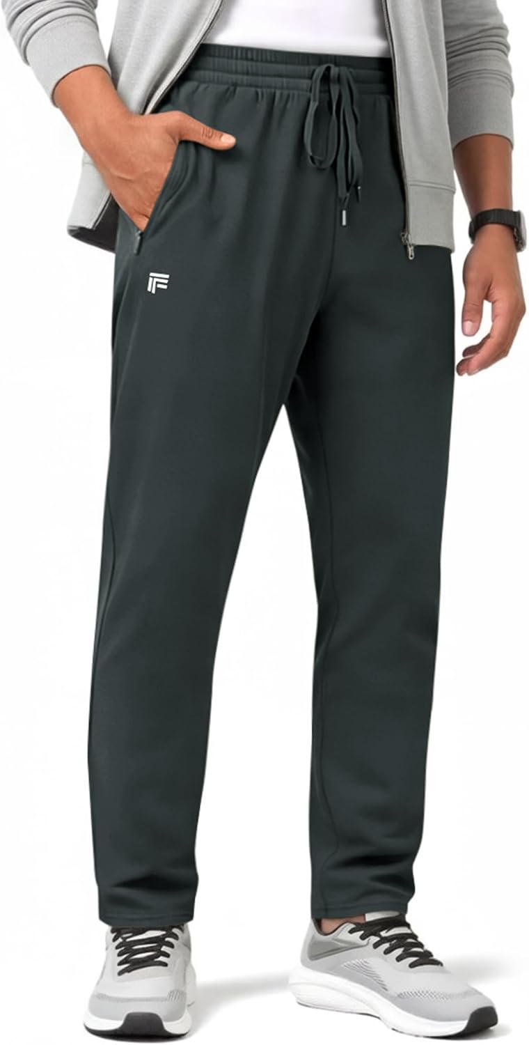 Mens Joggers Lightweight with Zipper Pockets Quick Dry Sweatpants for Running Track Casual Gym Workout