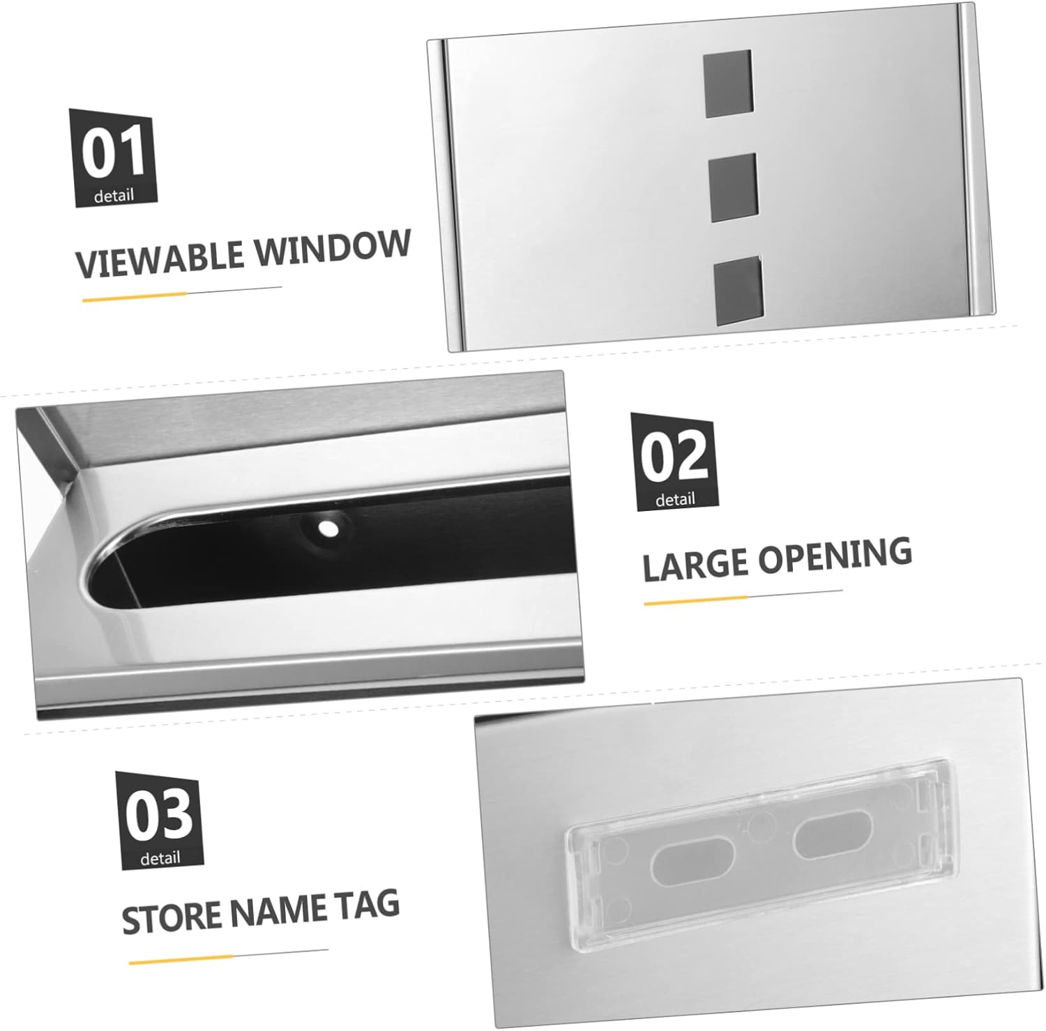 YARNOW Metal Locking Mailbox for Home Wall-mounted Mailbox Window for Letters and Packages Design for Households and Businesses