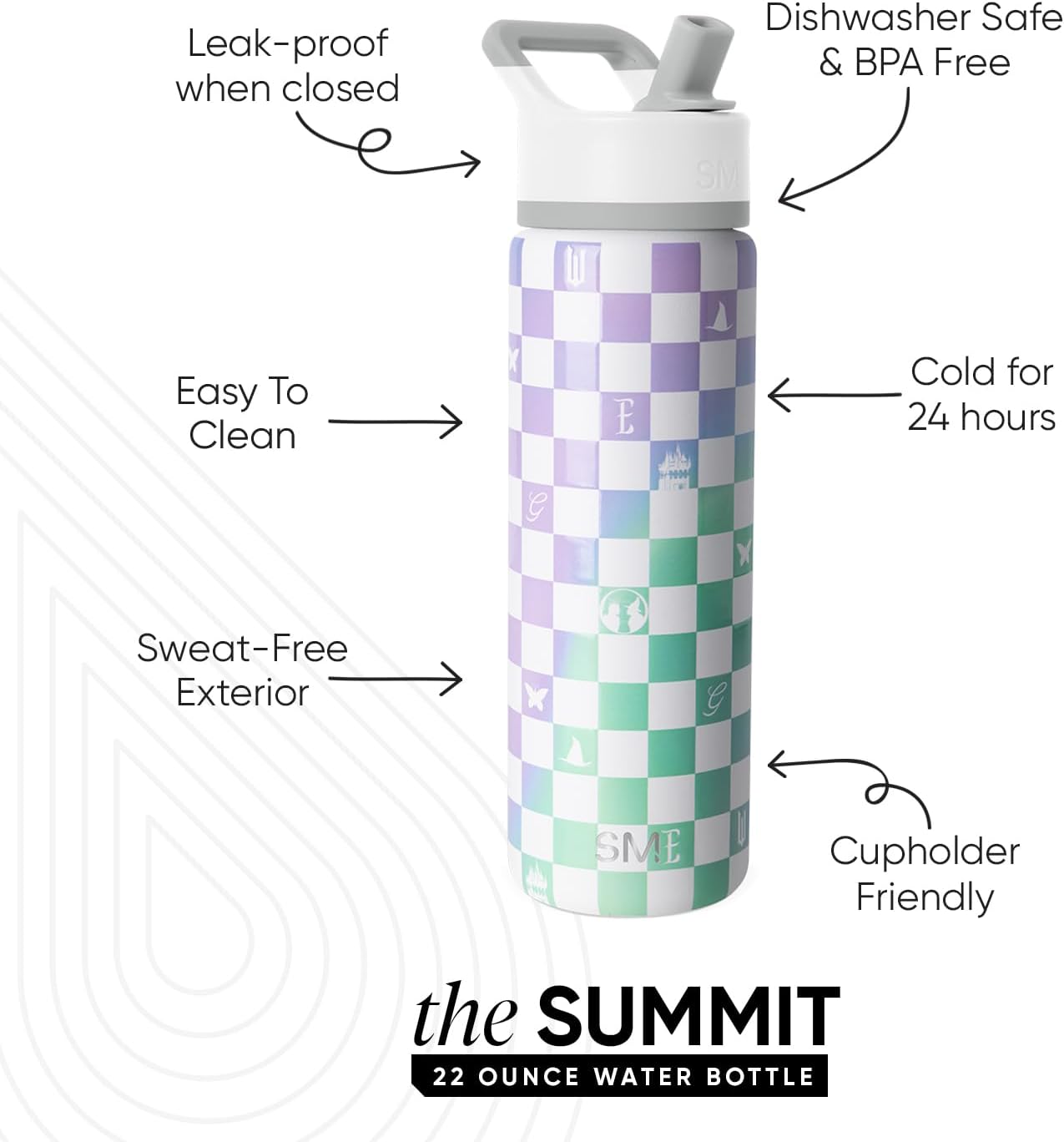 Simple Modern Wicked Summit Water Bottle with Straw Lid | 22oz Leak Proof Stainless Steel Insulated Cup | Gifts for Her Him | Wicked 2 - Image 2
