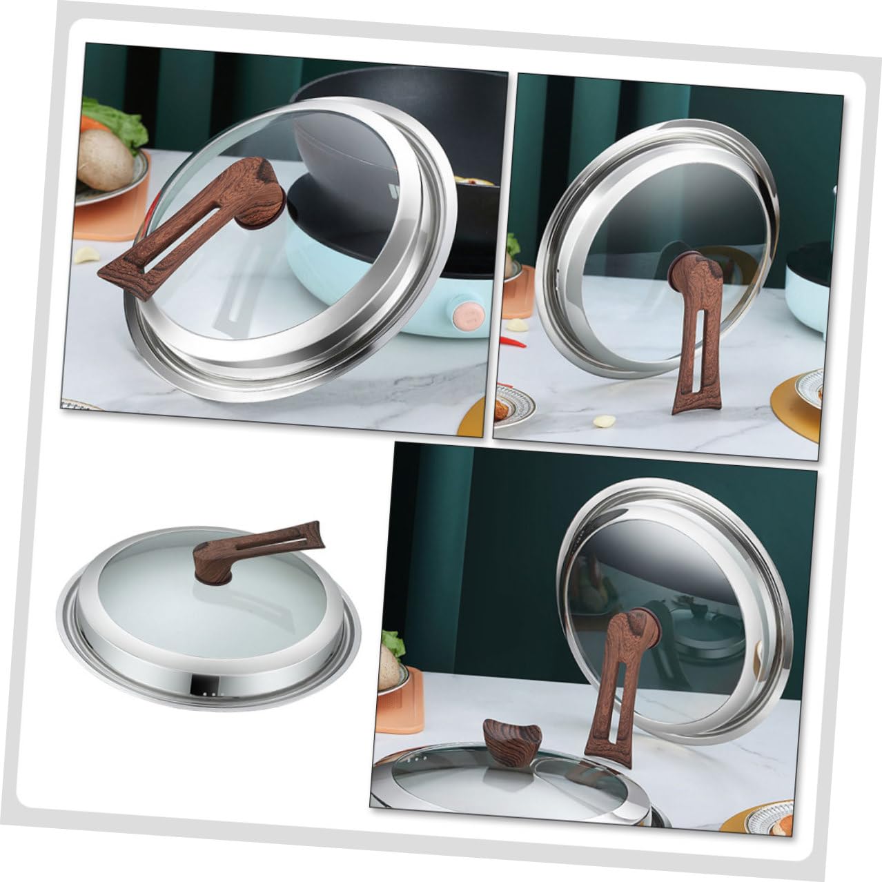 Coperchio per Padelle e Pentole in Acciaio Inox Vetro