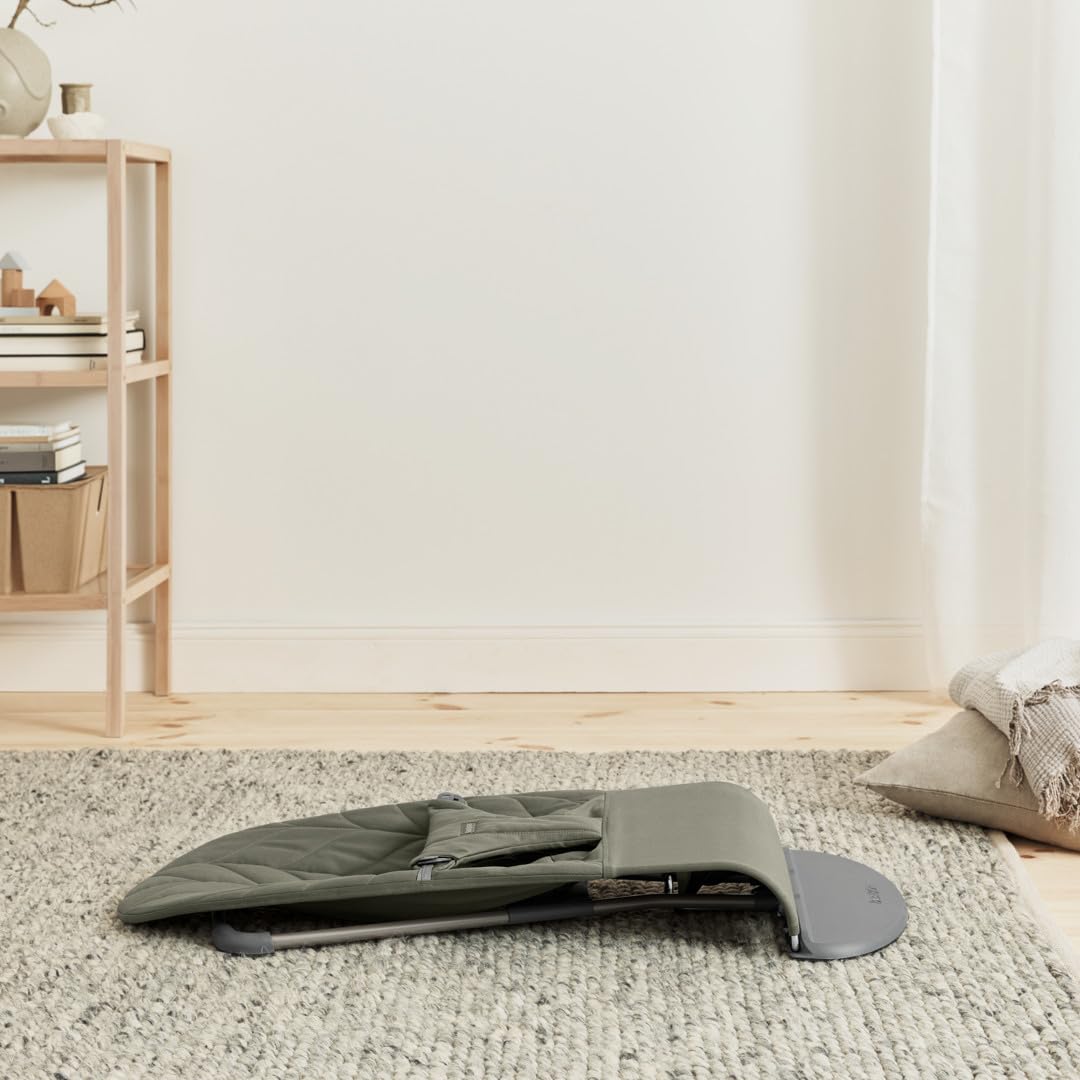 BabyBjörn Transat Bliss, Tissé, matelassage Pétale, Vert foncé