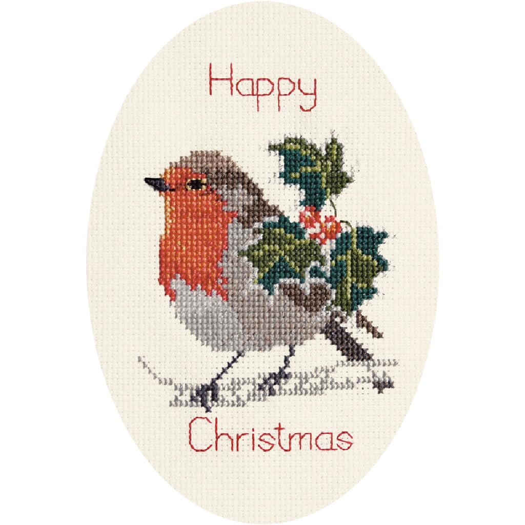 Derwentwater Designs Cross Stitch Kit - Christmas Card, Stained Glass Window