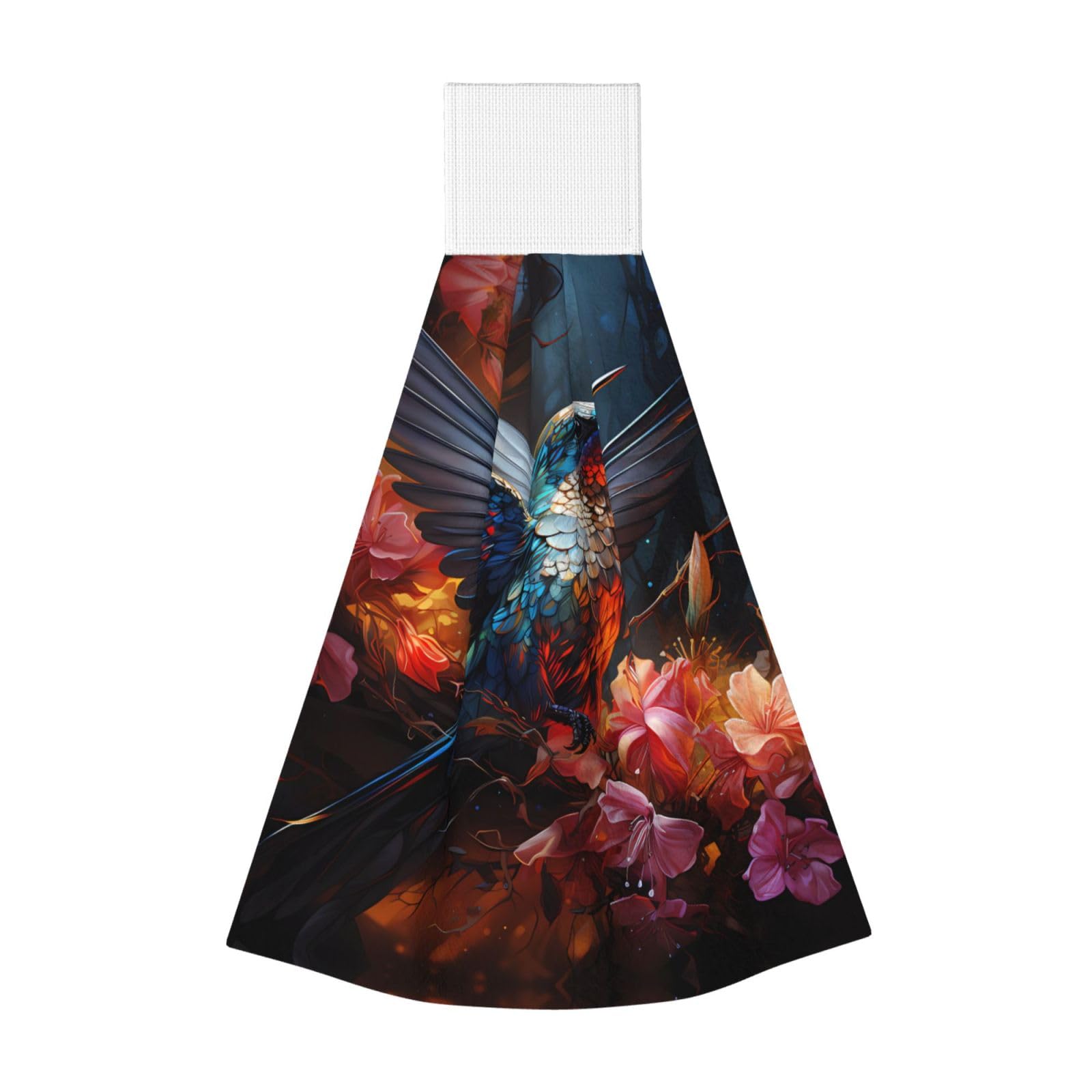 ZQYTGFDC Hummingbird Highly Absorbent Dish Towels Soft Coral Fleece Wipe