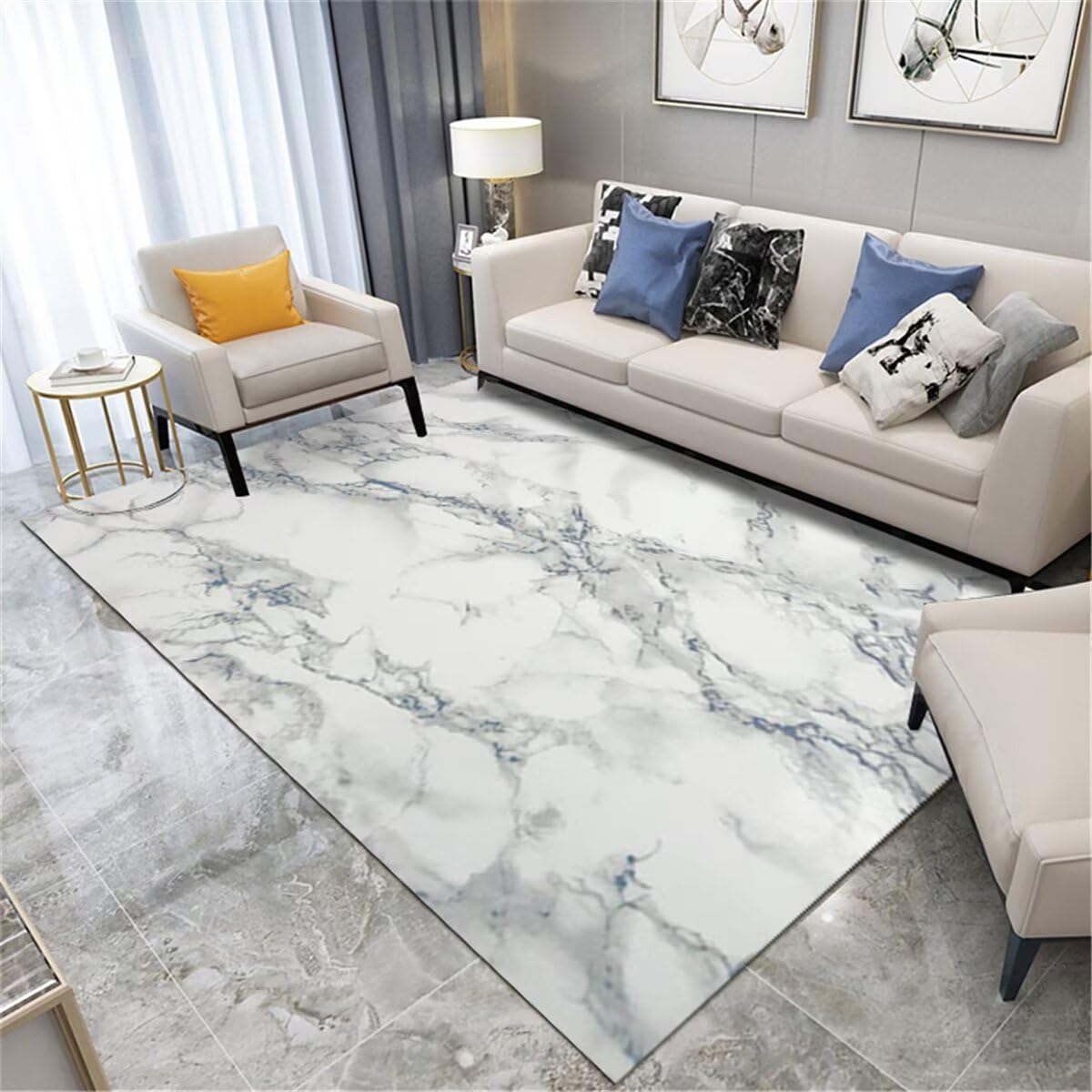 Tapis De Salon Carre Tapis Ados Style Moderne 80X150CM