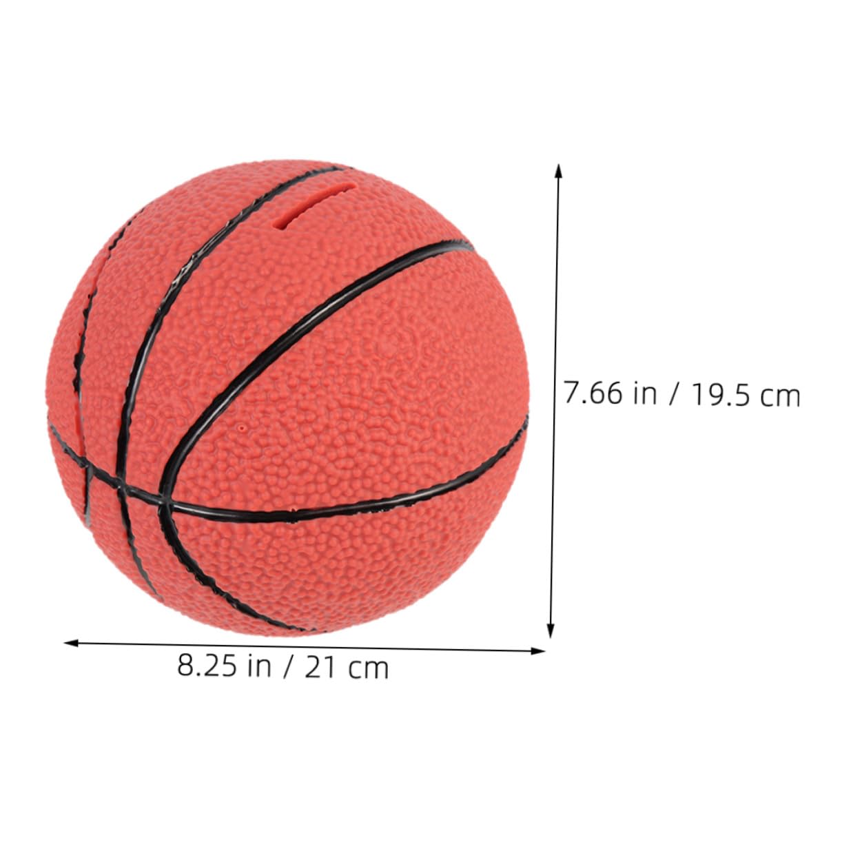 Salvadanaio a Forma di Pallone da Calcio in Vinile Rosso Grande Capacità Interna, Chic e Sicuro, per Decorare Scrivanie e Camerette