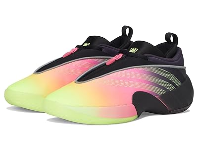 adidas Kids D.O.N. Issue 6 Basketball Shoes (Big Kid) Kids Shoes Aurora Black/Lucid Pink/Yellow