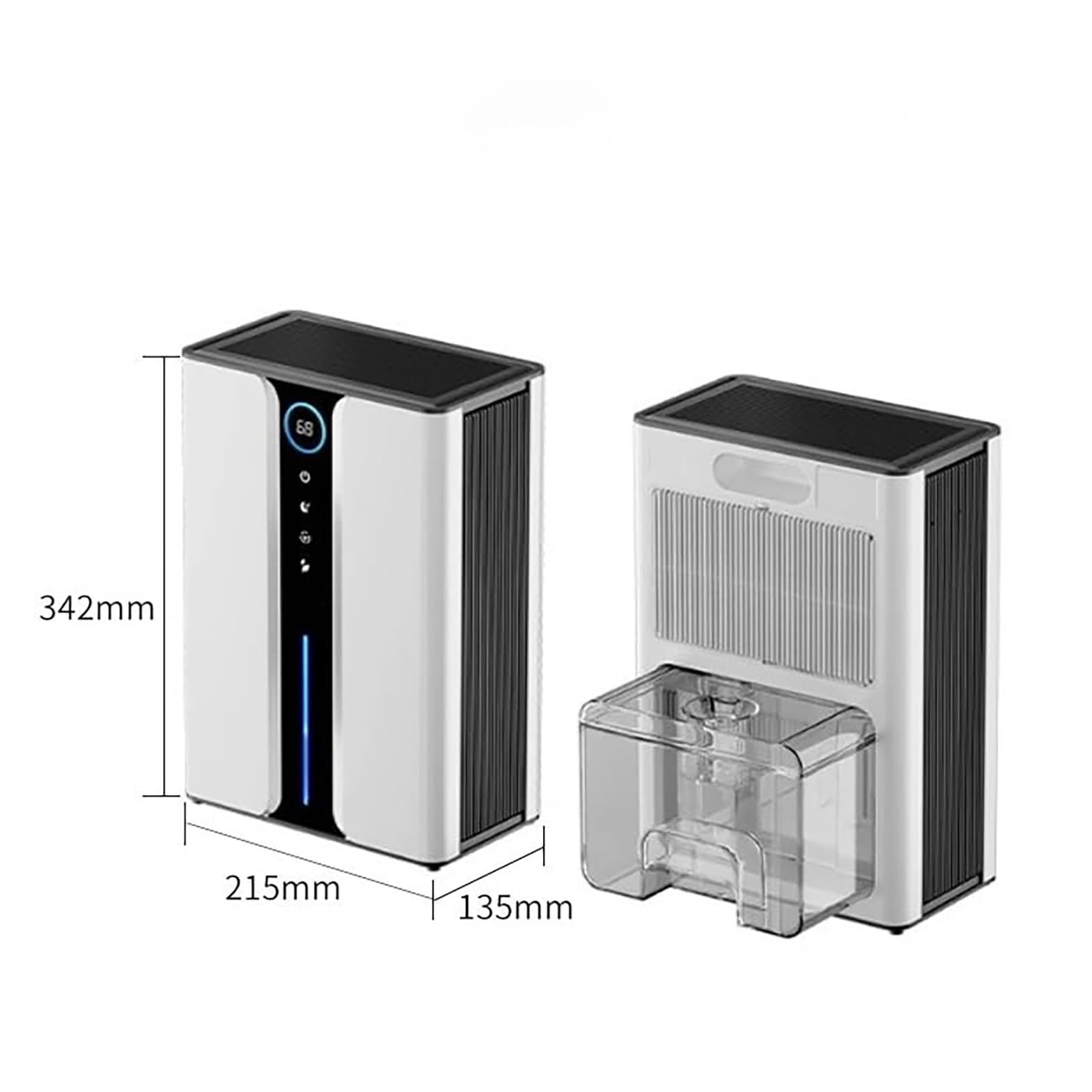 Inteligentny osuszacz 1000 ml/D z oczyszczaczem powietrza, zbiornik na wodę o pojemności 3 l, cicha maszyna do osuszania, sterowanie dotykowe wyświetlaczem wilgotności w czasie rzeczywistym