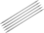 uxcell 5Pcs Knitting Needle 2.0mm Diameter 7.87 Inches Length Stainless Steel Double Pointed Sweater Stitching Needles for Handmade Projects DIY Knitting